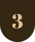 A brown shield with a beige number 3 in the center.